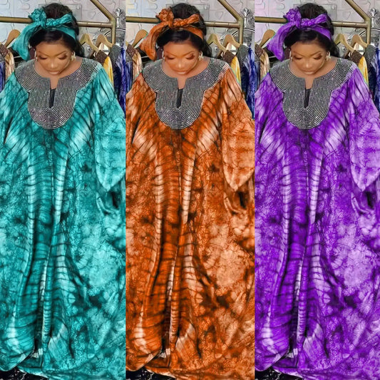 African Printed Evening Loose Maxi Dresses