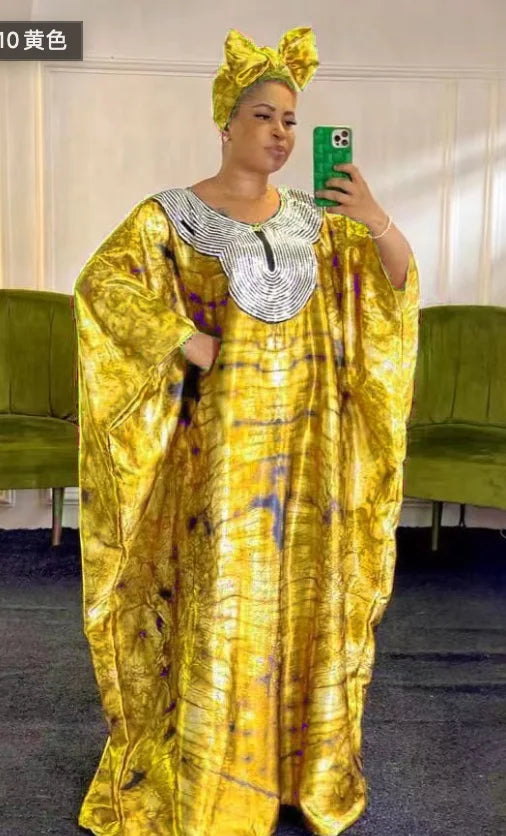 African Printed Evening Loose Maxi Dresses