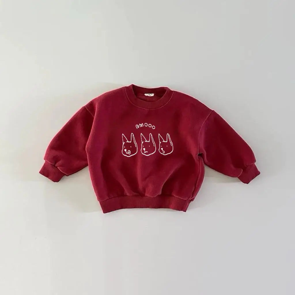 Long Sleeve Sweatshirts Spring/Fall Simple Casual Hoodies For Boys And Girls Lovely Round Neck Pullovers Baby Trendy Clothes