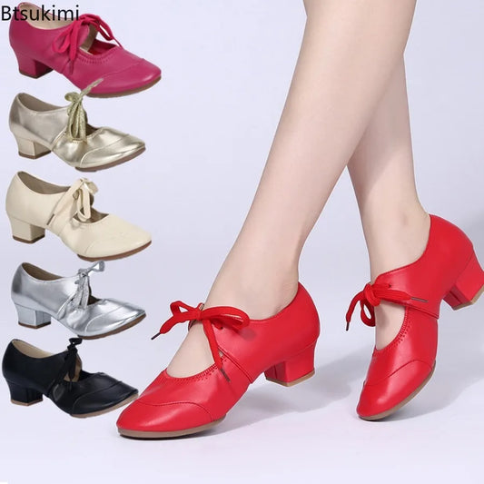 2026 New Hot Sales Women's Ballroom Dance Shoes Girl's Latin Modern Dancing Shoes Salsa Tango Practice Dance Shoes Soft-soled