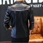 S-5XL  PU Jacket Men's Spring and Autumn Casual Baseball Uniform Biker Jacket