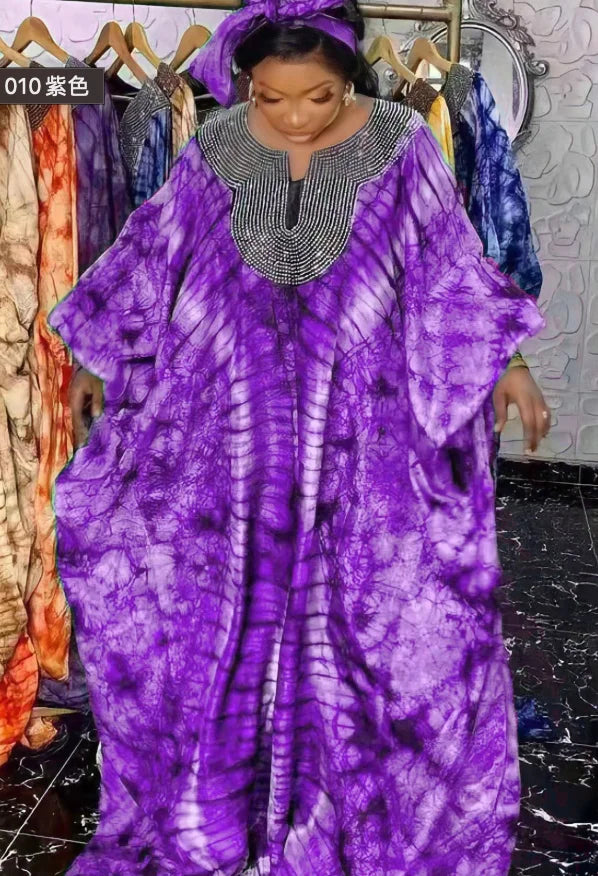 African Printed Evening Loose Maxi Dresses