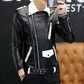 S-5XL  PU Jacket Men's Spring and Autumn Casual Baseball Uniform Biker Jacket