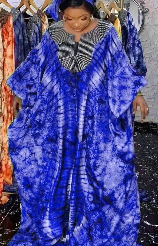 African Printed Evening Loose Maxi Dresses