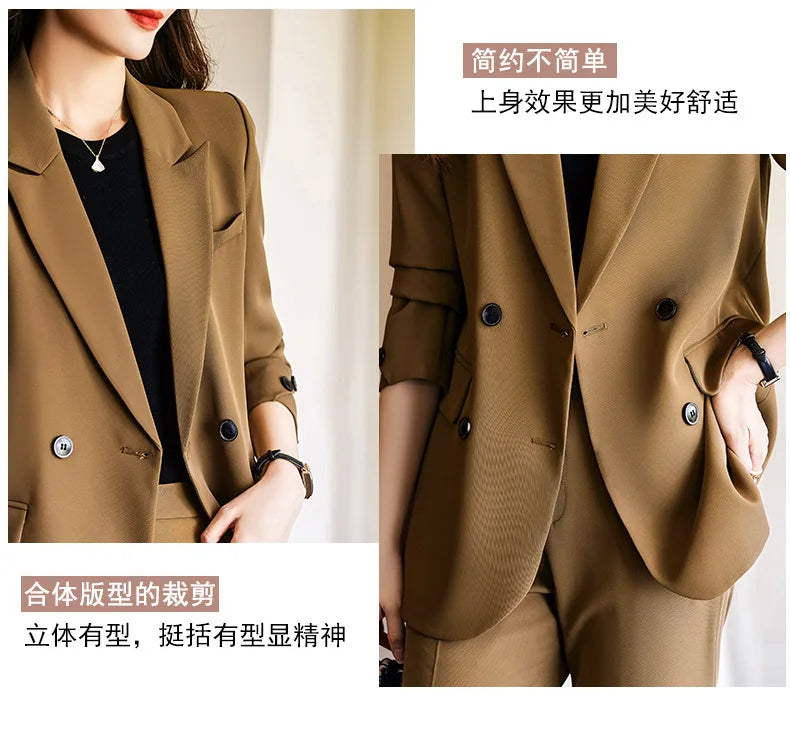 Elegant Slim Business Women Windbreaker Suits