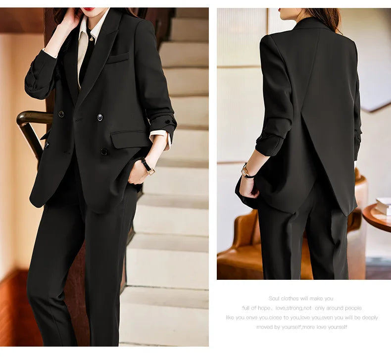 Elegant Slim Business Women Windbreaker Suits