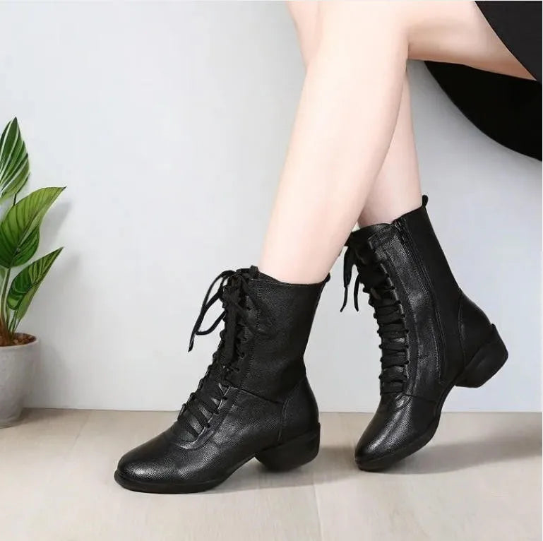 Women's Sports Shoes - New Style with Mid-calf Cut and Square-shaped Soft Style of Sports Style