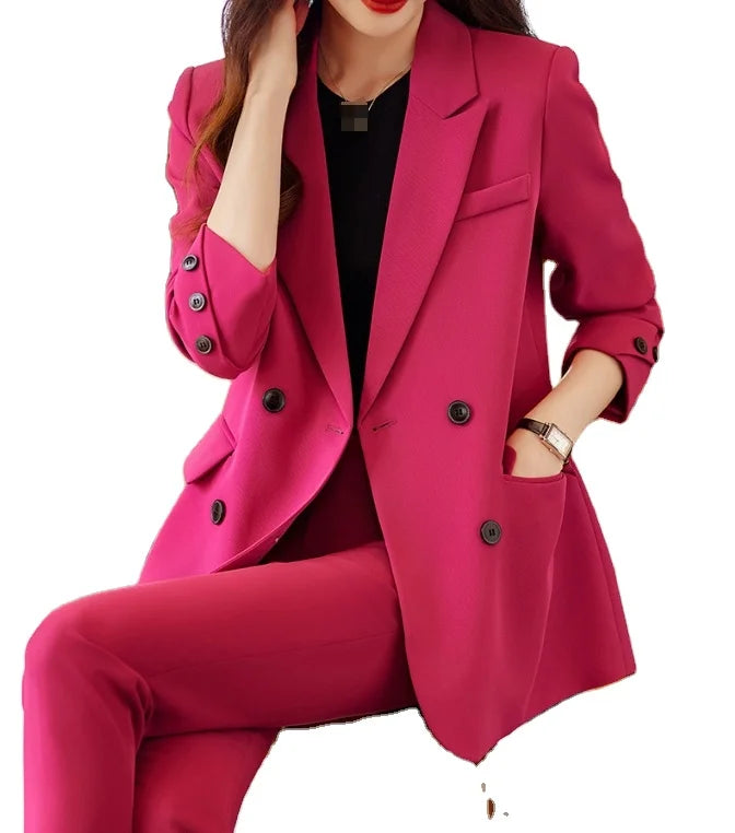 Elegant Slim Business Women Windbreaker Suits