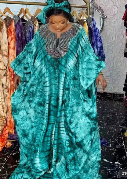 African Printed Evening Loose Maxi Dresses