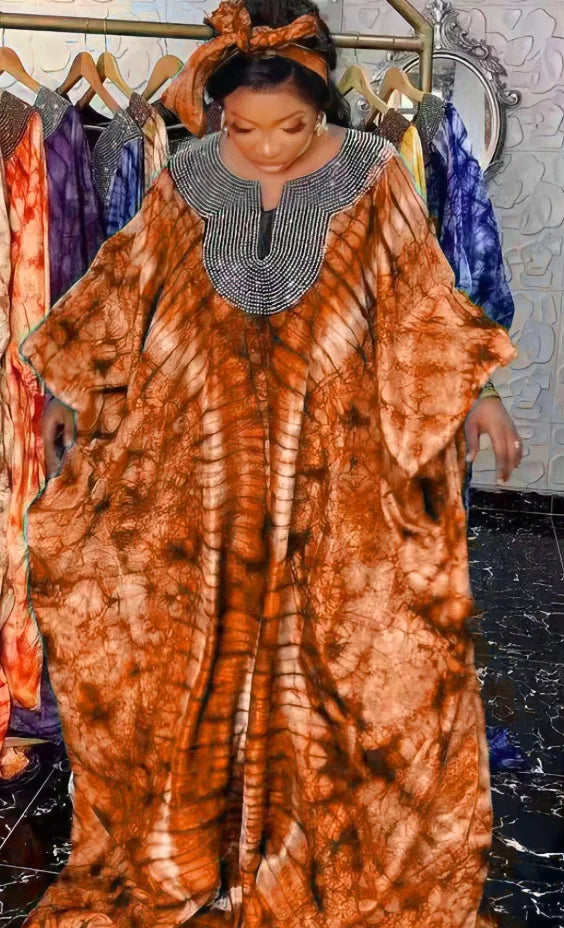 African Printed Evening Loose Maxi Dresses