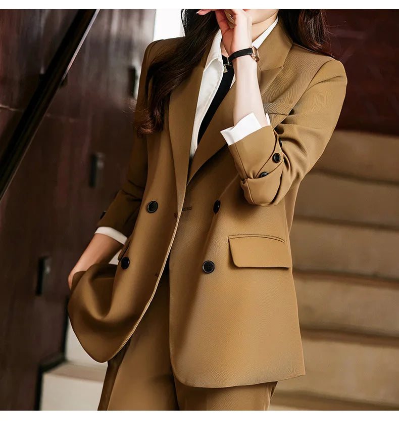 Elegant Slim Business Women Windbreaker Suits