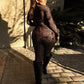 KK See Through Leopard Mesh Jumpsuits