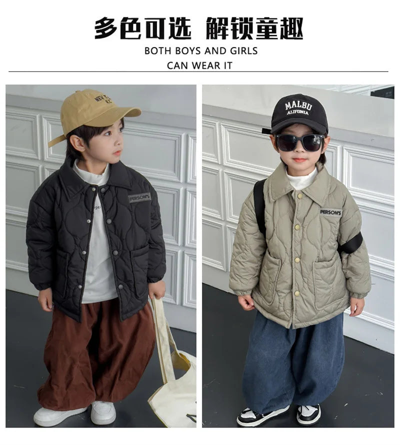 Boys Girls Winter Jackets Children Winter Fleece Down Coat