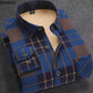 KK Men's Thick Warm Long Sleeve Plaid Shirts