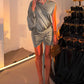 KK Ladies Shoulder Top+Shirring Ruched Peach