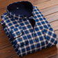 KK Men's Thick Warm Long Sleeve Plaid Shirts