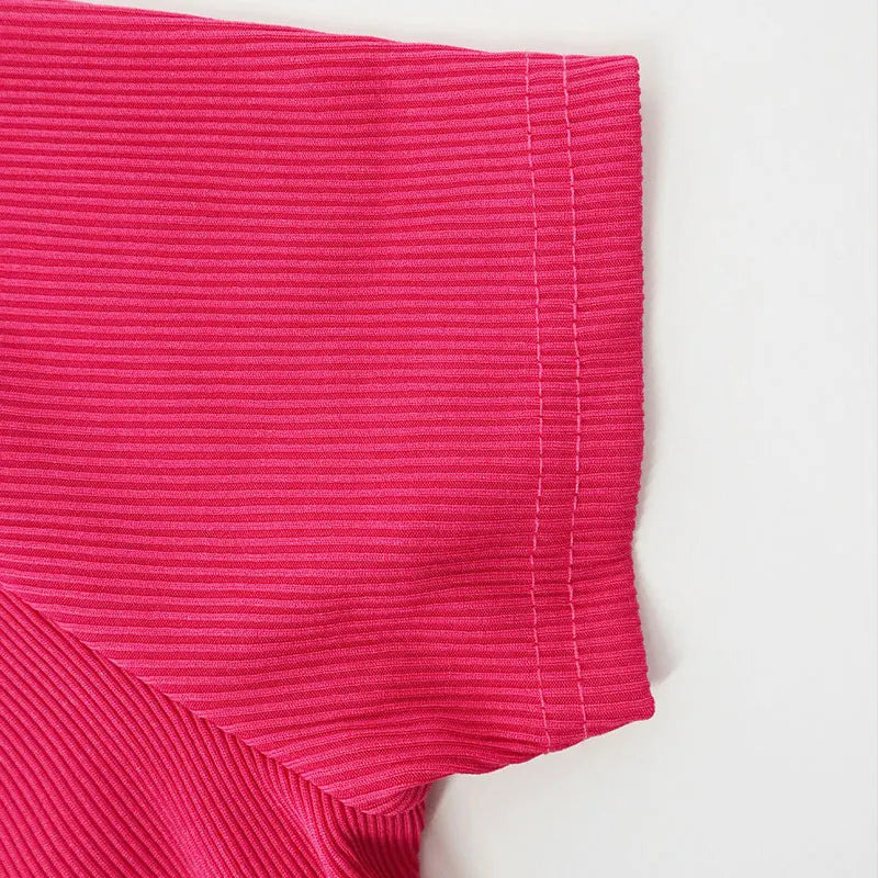 New Women's Jumpsuits Sexy Sweet Pink Hollow Out Jumpsuit Streetwear Fashion Pockets Short Sleeve Lady Elegant Rompers Clothing