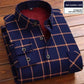KK Men's Thick Warm Long Sleeve Plaid Shirts