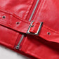 Men Oblique Zipper Biker Coats