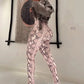 KK Snake Print Foot Jumpsuits