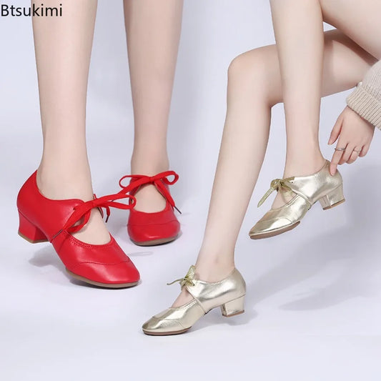 2026 New Hot Sales Women's Ballroom Dance Shoes Girl's Latin Modern Dancing Shoes Salsa Tango Practice Dance Shoes Soft-soled