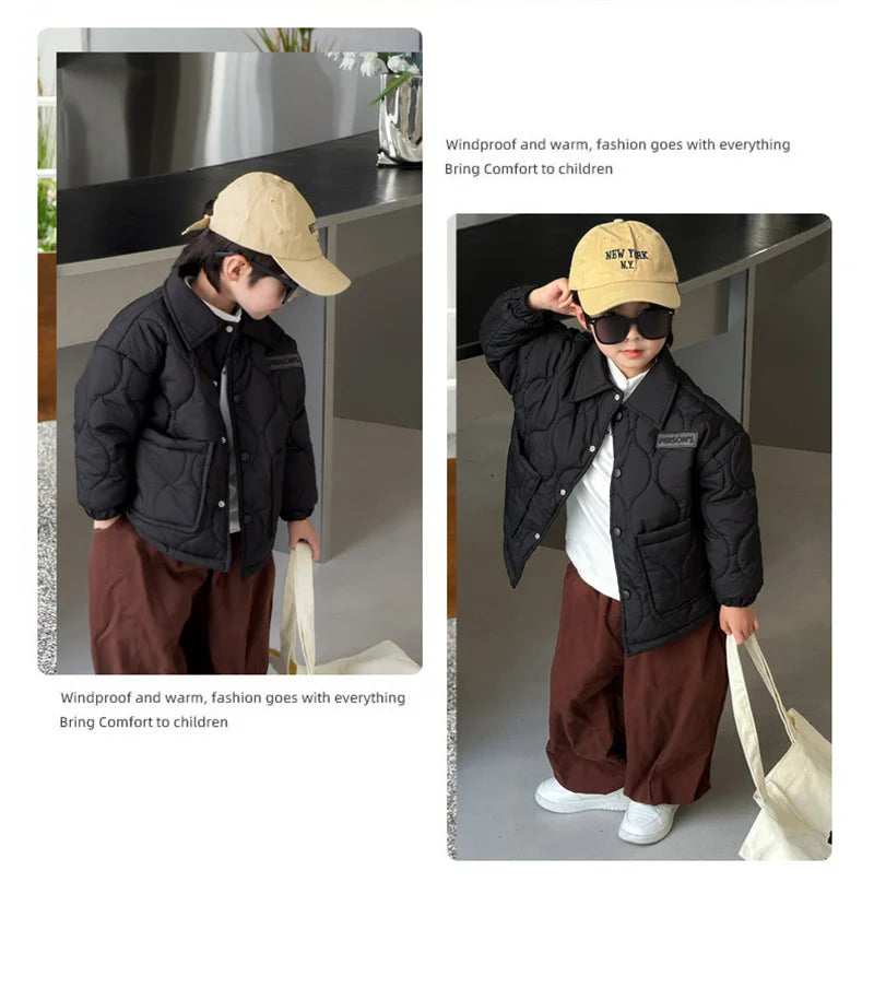 Boys Girls Winter Jackets Children Winter Fleece Down Coat