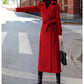 Womens Double Breasted Long Coat