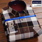 KK Men's Thick Warm Long Sleeve Plaid Shirts