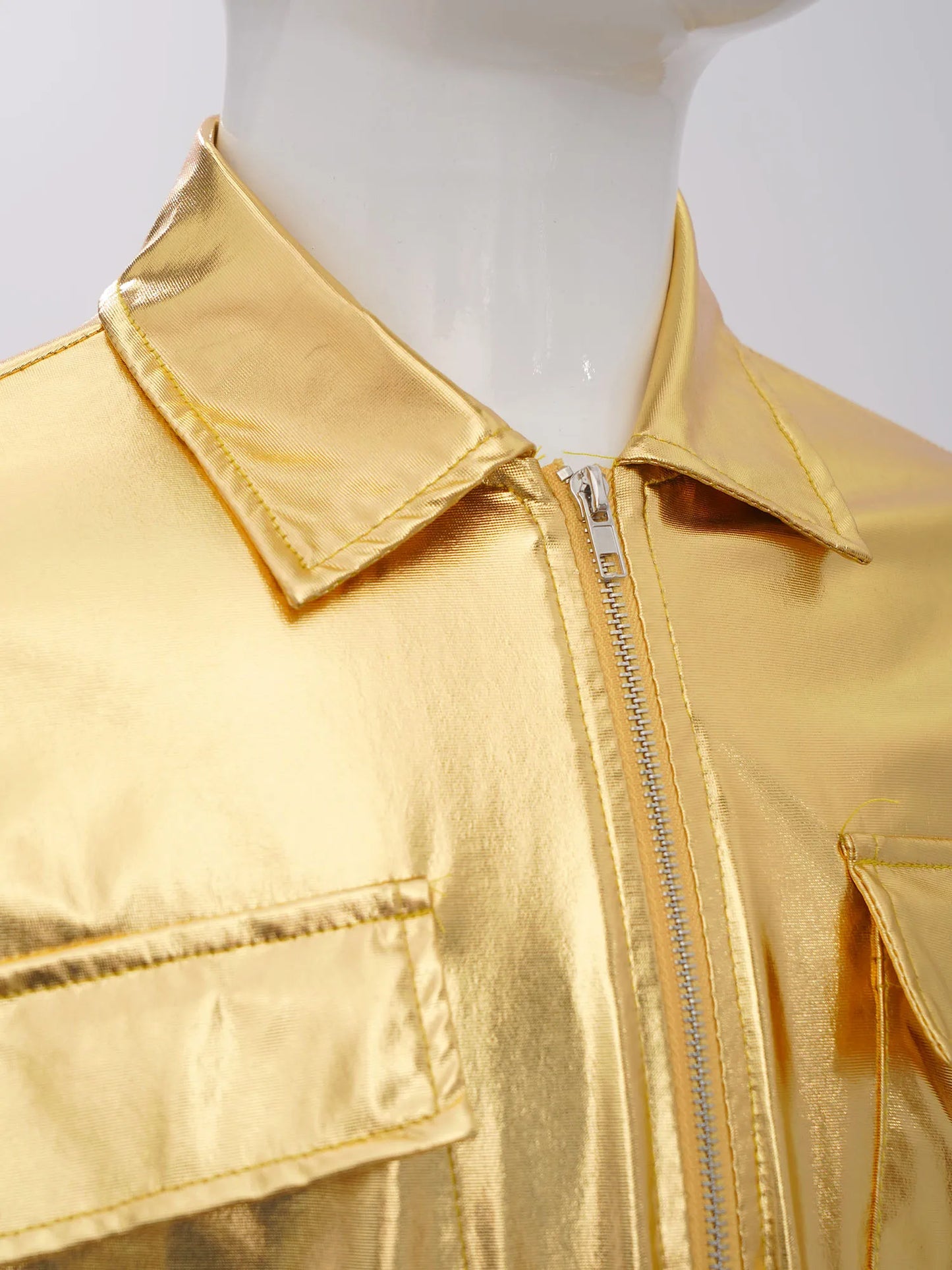 Kids Boys Girls Metallic Jacket