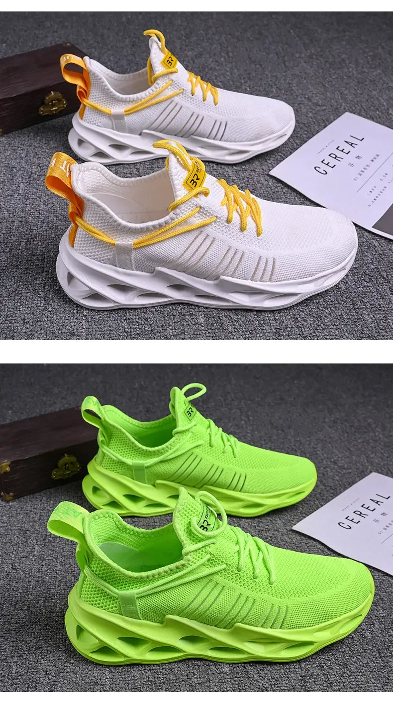 Men's Shoes Summer Outdoor Sports Breathable Mesh High-quality Running Fashionable Thick Soled Women's Casual Training Shoes