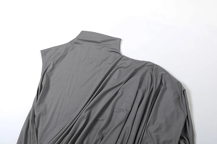 KK Ladies Shoulder Top+Shirring Ruched Peach