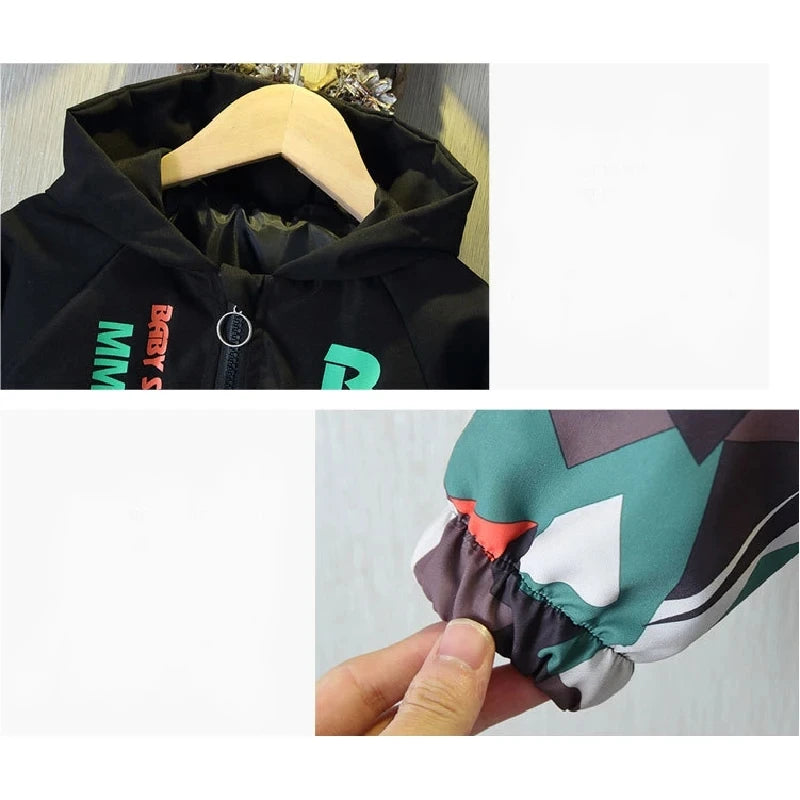 Kids Hooded Camouflage Jackets