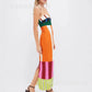 KK Elegant High Waist Spaghetti Strap Dress