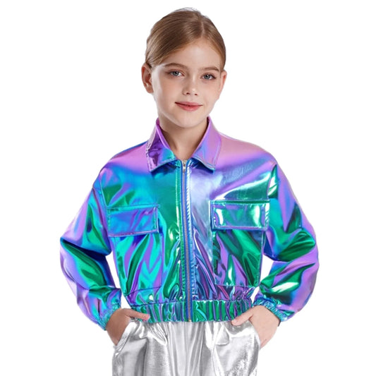 Kids Boys Girls Metallic Jacket