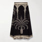 KK Vintage Print Satin Skirt Two Piece Set