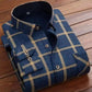 KK Men's Thick Warm Long Sleeve Plaid Shirts