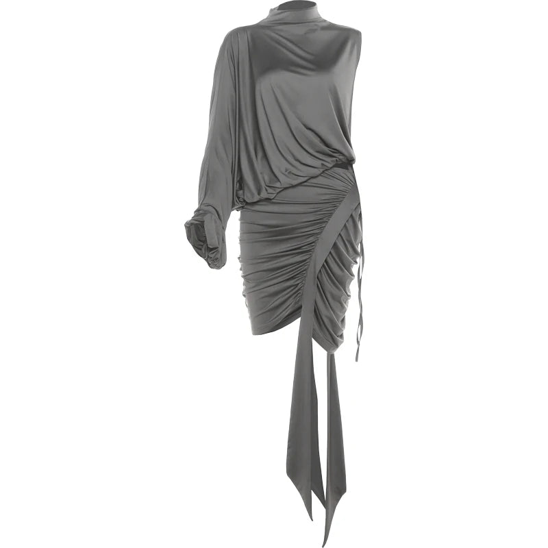 KK Ladies Shoulder Top+Shirring Ruched Peach