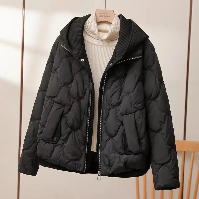 Women Loose Cropped Coat
