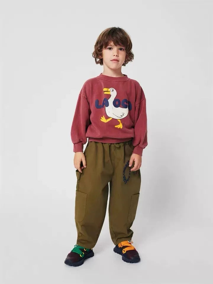 Kids Sweatshirt 2025BC New Autumn Winter Boys Clothes Baby Girls Cartoon Cute Print Sweater Hoodie Children Cotton Outwear Tops