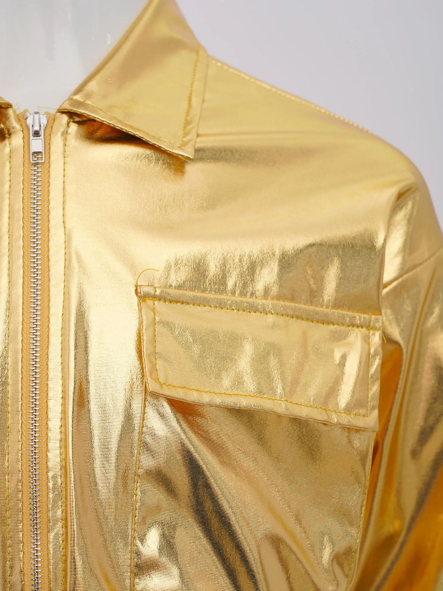 Kids Boys Girls Metallic Jacket