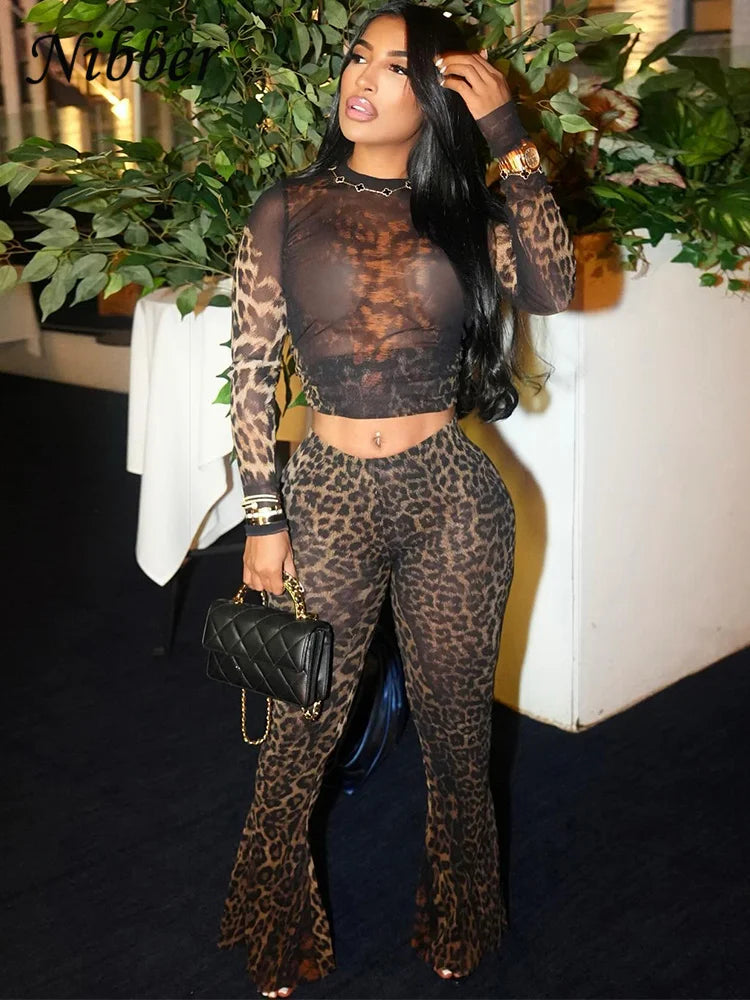 KK 2 Piece Set Croptop+Pants Matching Outfits