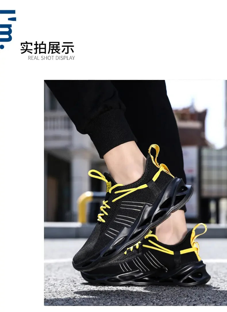 Men's Shoes Summer Outdoor Sports Breathable Mesh High-quality Running Fashionable Thick Soled Women's Casual Training Shoes