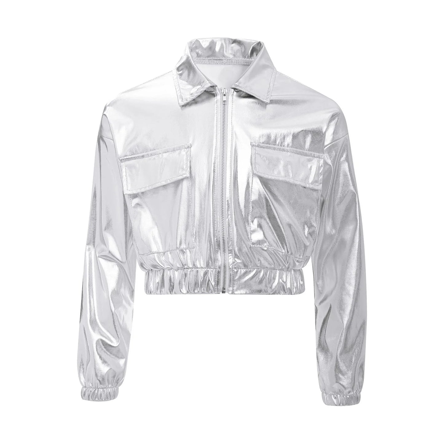 Kids Boys Girls Metallic Jacket