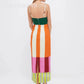 KK Elegant High Waist Spaghetti Strap Dress