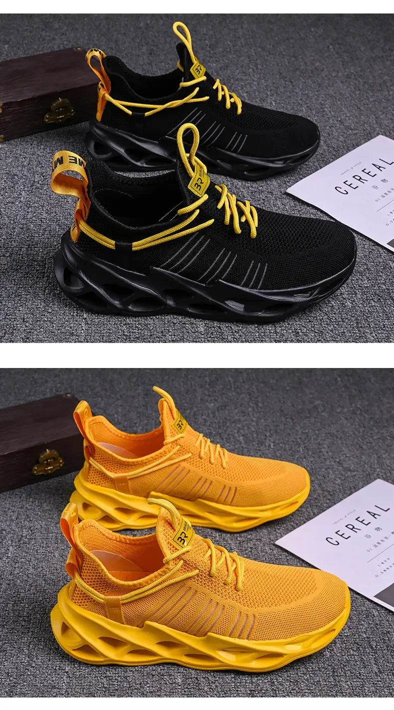 Men's Shoes Summer Outdoor Sports Breathable Mesh High-quality Running Fashionable Thick Soled Women's Casual Training Shoes
