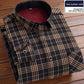 KK Men's Thick Warm Long Sleeve Plaid Shirts