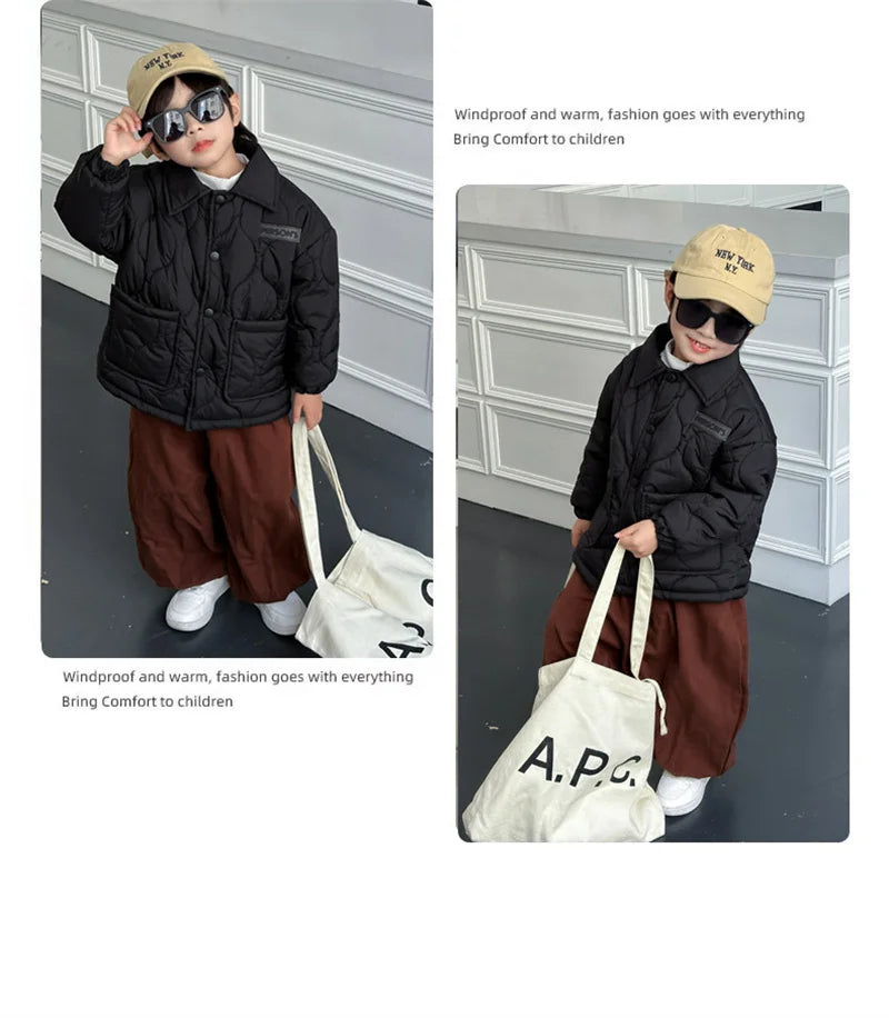 Boys Girls Winter Jackets Children Winter Fleece Down Coat