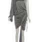 KK Ladies Shoulder Top+Shirring Ruched Peach
