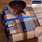 KK Men's Thick Warm Long Sleeve Plaid Shirts