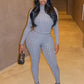 KK Snake Print Foot Jumpsuits